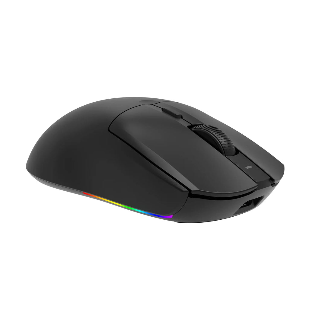 AJAZZ AJ139 V2 MC – Mouse Gaming Wireless Tri-Mode (Bluetooth / 2.4 GHz / USB-C), Sensore 12000 DPI, Base di Ricarica Magnetica RGB, Leggero 66 g – Nero