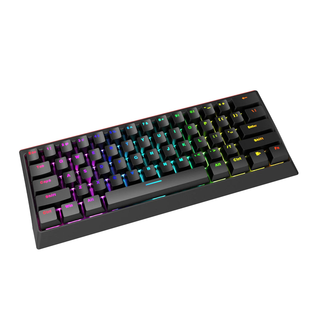 Marvo Hecate 61B KG962G – Tastiera Gaming Meccanica 61 Tasti con Blue Switches – TKL, Retroilluminazione RGB