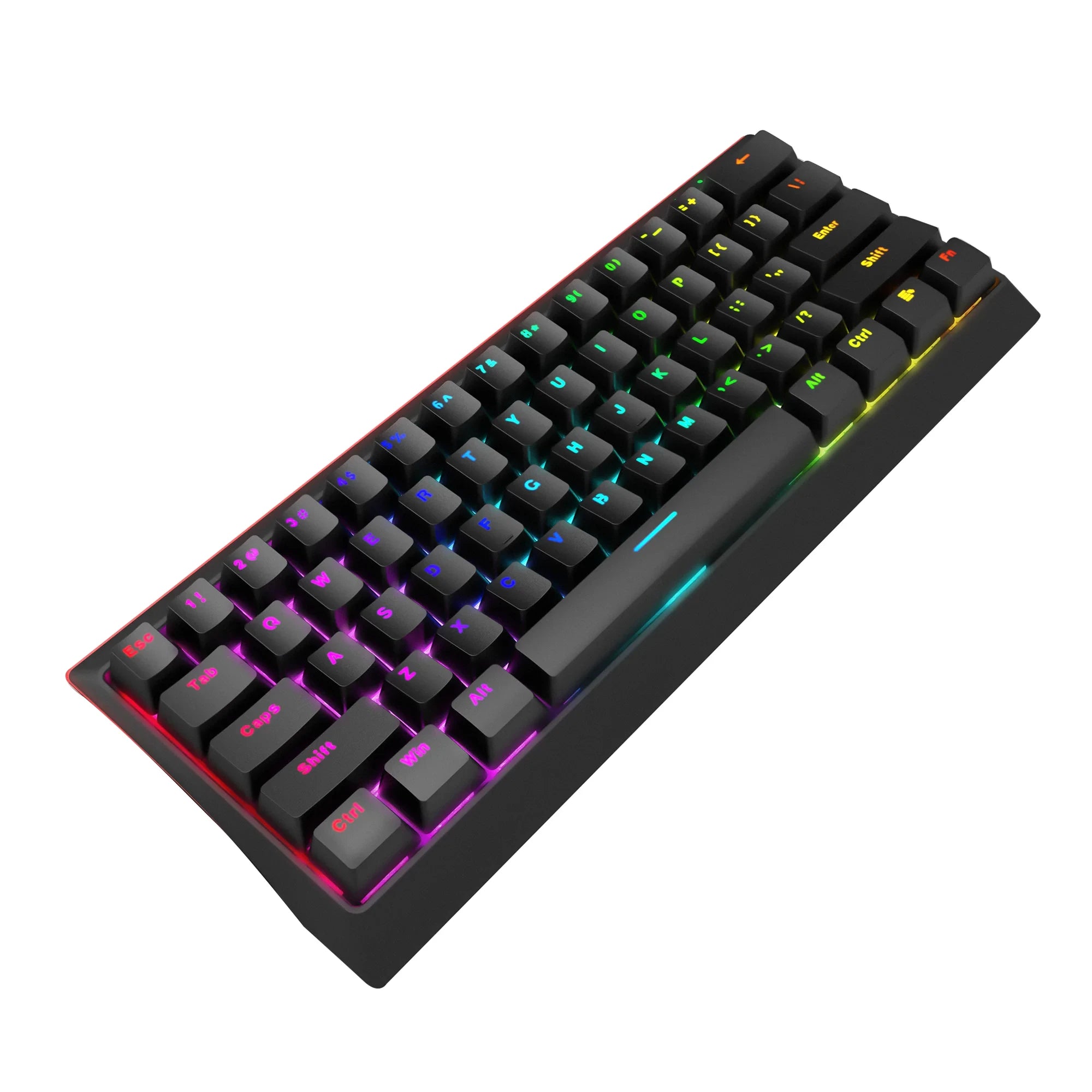 Marvo Hecate 61B KG962G – Tastiera Gaming Meccanica 61 Tasti con Blue Switches – TKL, Retroilluminazione RGB