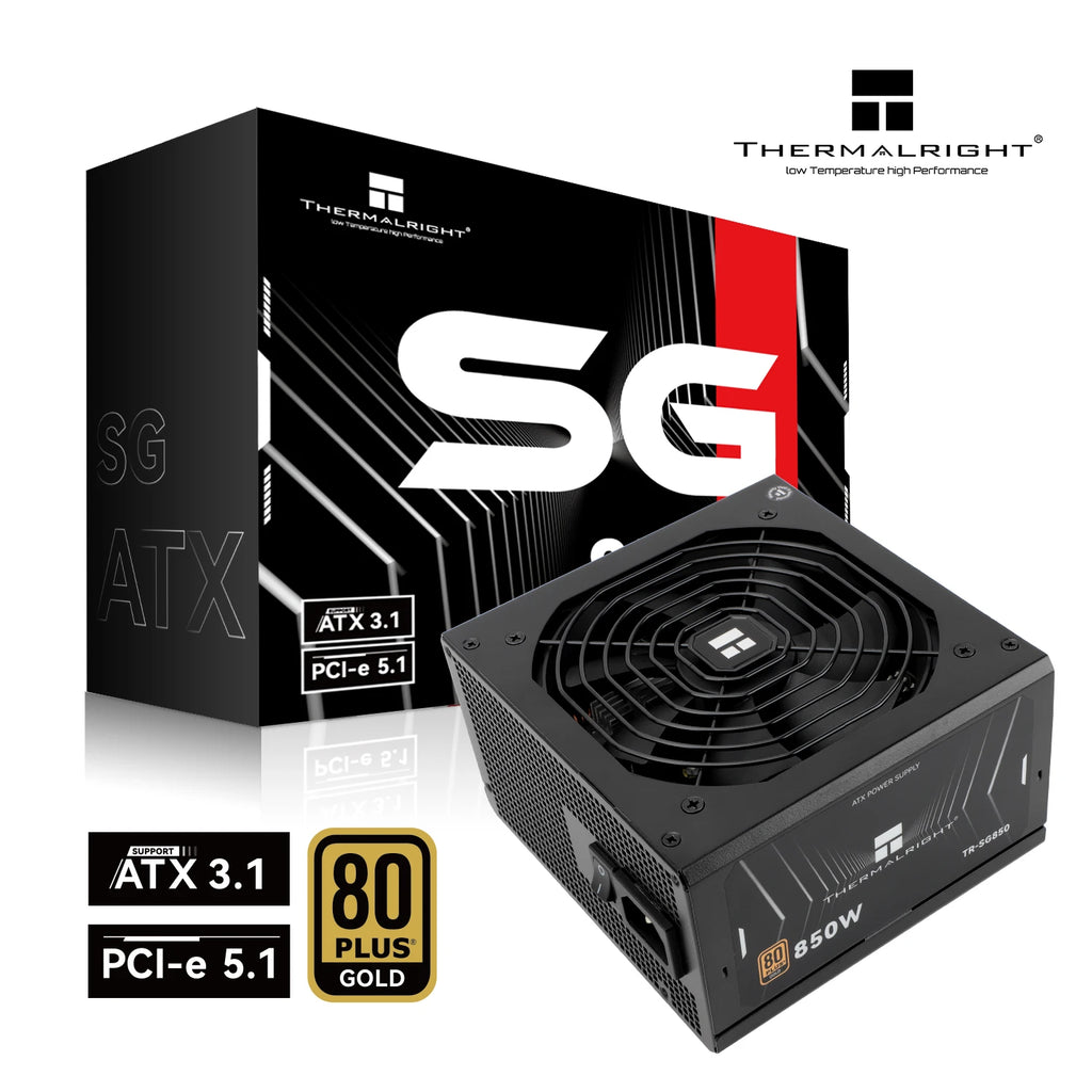 Thermalright TR-SG-850 – Alimentatore PC ATX 3.1 850W Gold Certificato – Efficienza Energetica e Stabilità