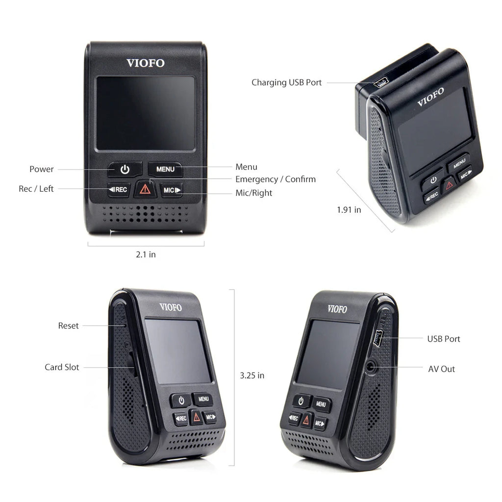 VIOFO Dash Cam A119 V3-G – Quad HD HDR con GPS & Sony STARVIS – Registrazione 1440p, Visione Notturna, Sensore Avanzato