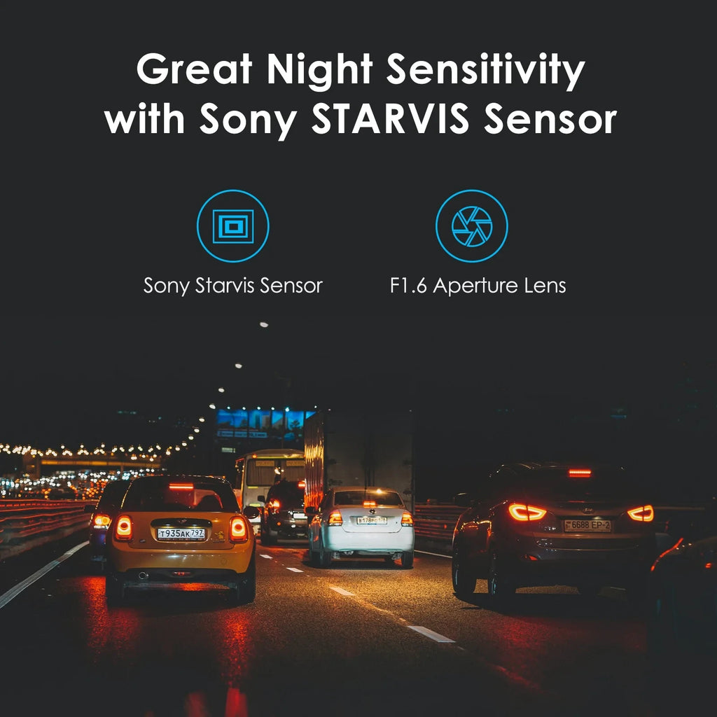 VIOFO Dash Cam A119 V3-G – Quad HD HDR con GPS & Sony STARVIS – Registrazione 1440p, Visione Notturna, Sensore Avanzato