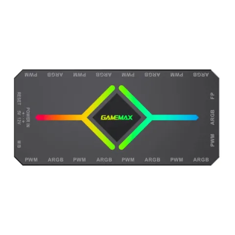 Gamemax Fan Hub - V4.0 PWM ARGB Hub + Controller Black