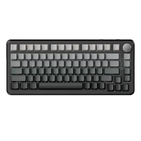 Ajazz Wireless Gaming Mechanical Keyboard AK820 MAX - White birch [Linear] (English US), Side Printed, Gray