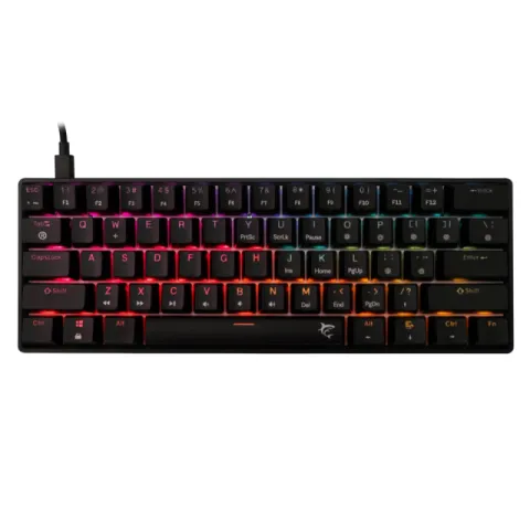 White Shark Gaming Mechanical Keyboard SHINOBI 2 - YUSYA 5P Red Switches (English US), Black