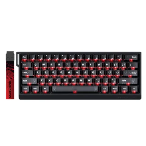 Madlions Professional Gaming Mechanical Keyboard MAD 60 HE Flagship V2 - 8K, Magnetic Amber Pro Switches - Black