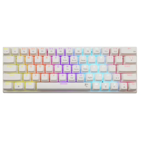 White Shark Gaming Mechanical Keyboard WAKIZASHI 2 - Blue Switches (English US), White