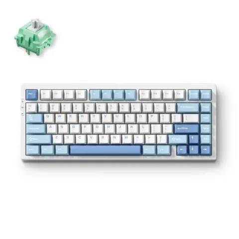 MCHOSE Wireless Gaming Mechanical Keyboard G75 Pro - Tofu Switch v2 [Linear] (English US), Blue Cabbage