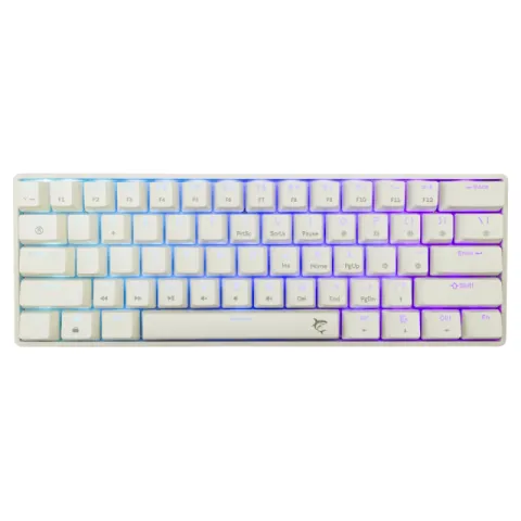 White Shark Gaming Mechanical Keyboard SHINOBI 2 - YUSYA 5P Red Switches (English US), White