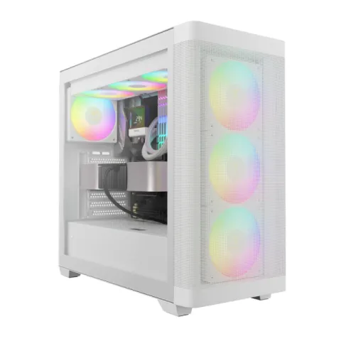 Gamdias Case E-ATX - ATHENA M3 White - USB-C, 4 x 120 mm A-RGB, Mesh, Tempered Glass
