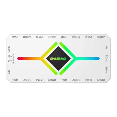 Gamemax Fan Hub - V4.0 PWM ARGB Hub + Controller White