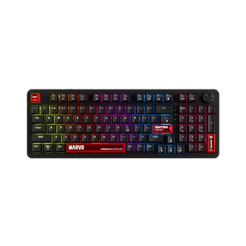 Marvo Gaming Mechanical Keyboard Arma 98 KG937 - 1K, TNT Peach Switches [Linear], (English US)