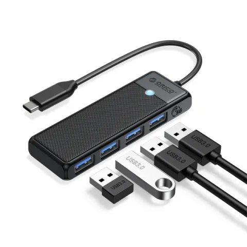 Orico USB3.1 HUB Type-C - 4 x USB3.0 - PAPW4A-C3-015-BK