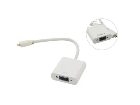 VCom Adapter Micro HDMI DM to VGA F White - CG593-0.15m