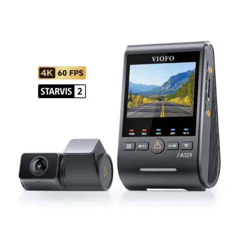 VIOFO Dash Cam A329S 2 Channel - 4K, HDR, Dual Sony STARVIS 2, GPS, Bluetooth, Wi-Fi 6