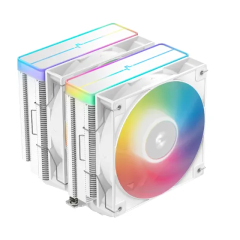DeepCool CPU Cooler AG620 WH - Addressable RGB V2, Dual-Tower - LGA1700/AM5