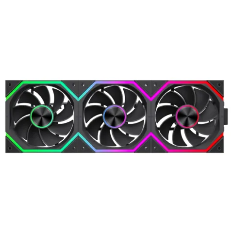Gamemax Fan Pack 3-in-1 3x120mm - FN12A-N2 WL-R - Reverse, Daisy-Chain, A-RGB