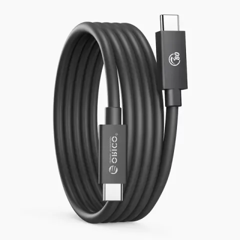Orico Cable Thunderbolt 5 / USB4 - USB-C 80Gbps PD240W 1m Black - TBZ5-10-BK
