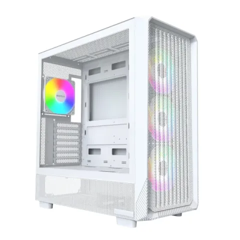 Montech Case ATX - X5 (W) - 4 A-RGB fans, USB-C