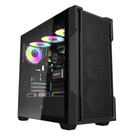 Darkflash Case ATX - DS900 Mesh Black - 4 x 120 mm A-RGB fans included