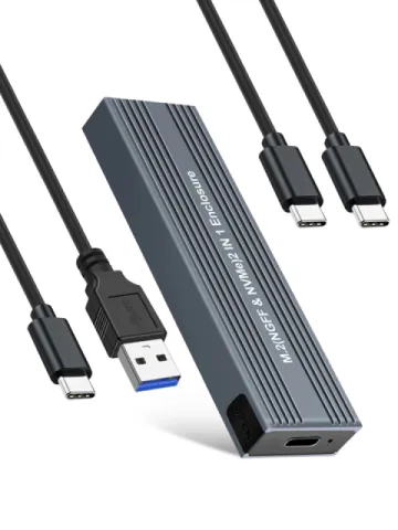 VCom Storage Case - M.2 NVMe/SATA/NGFF M/B key - 10Gbps USB3.1 Type-C/A - CU850SN