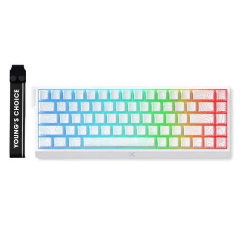 MCHOSE Gaming Mechanical Keyboard Ace 68 - 8K, Ice Rhino Magnetic Switch [Linear] (English US), White