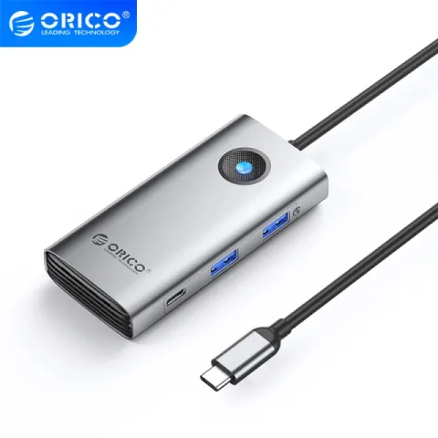 Orico Docking Station Type-C - PW11-6PCR-GY-EP - HDMI x 1, USB-C x 1, USB3.0 x 2, USB-C PD100W x 1, LAN x 1 (1Gbps)