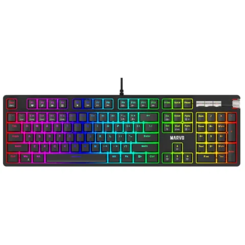 Marvo Gaming Keyboard Mechanical KG948 - 108 keys, RGB, Macros, Blue switches