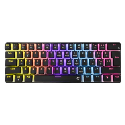 White Shark Gaming Mechanical Keyboard ASHIKO 2 - Blue Switches (English US), Black