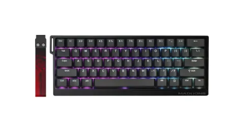 Madlions Professional Gaming Mechanical Keyboard MAD 60 HE RGB - 1K, Magnetic Amber Pro Switches - Black