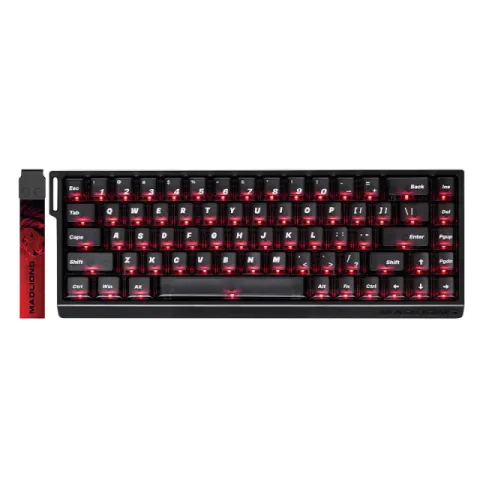 Madlions Professional Gaming Mechanical Keyboard MAD 68 HE Flagship V2 - 8K, Magnetic Amber Pro Switches - Black