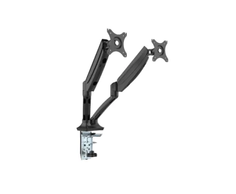Makki Monitor Mount - GL502 Aluminuim Black - 2 Monitors, Gas Lifters - MA-GL502-BK