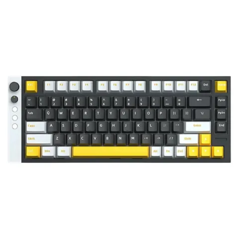 Lamzu Professional Gaming Mechanical Keyboard JET 75 - 8K, Magnetic Gateron Jade Switches - Black/Yellow