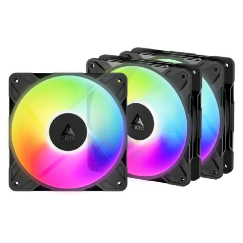 Arctic Fan Pack 3-in-1 - P12 Pro Reverse A-RGB (Black)