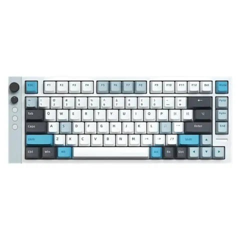 Lamzu Professional Gaming Mechanical Keyboard JET 75 - 8K, Magnetic Gateron Jade Switches - White/Blue