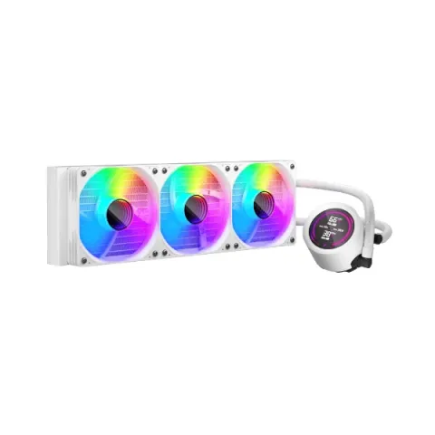 1stPlayer Water Cooling 360mm - Thunderstorm TS4 360 White - Digital Display, aRGB
