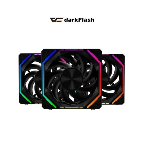 Darkflash Fan Pack 3-in-1 3x120mm - INF32 Black, Daisy-Chain, Infinity Mirror, A-RGB