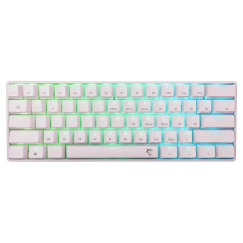 White Shark Gaming Mechanical Keyboard SHINOBI 2 - YUSYA 5P Blue Switches (English US), White