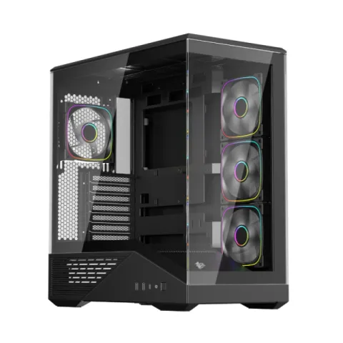 1stPlayer Case ATX - GM7 Black - 4 x 120 mm A-RGB fans included, USB-C