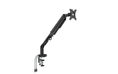 Makki Monitor Mount - GL731 Aluminuim Black - 1 Monitor, Gas Lifter, 2 x USB3.0 - MA-GL731-U3-BK