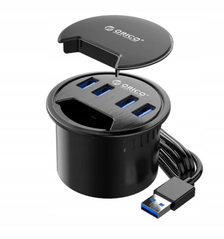 Orico Desktop grommet USB 3.0 HUB, 4 port - DESK-4U-BK-BP