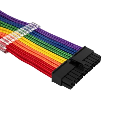 1stPlayer Custom Modding Cable Kit Rainbow - ATX24P, EPS, PCI-e - RB-001
