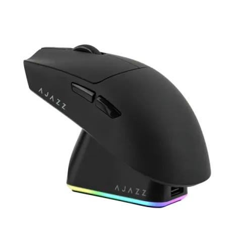 Ajazz AJ139P V3 MC - Wireless Gaming Mouse - 1K, Magnetic Charging Dock, Black