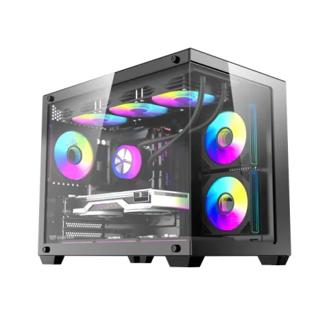 Darkflash Case mATX - B275 PRO Black - 6 x 120 mm Infinity Mirror A-RGB