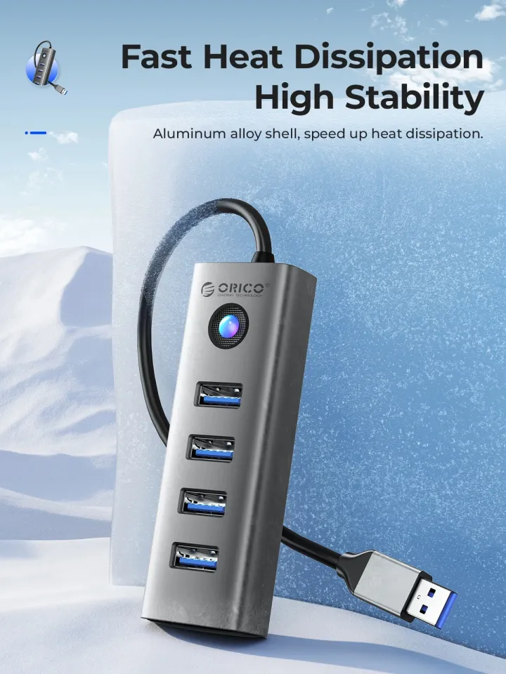 Orico HUB USB3.0 4 port, Aluminium, Grey - PDD4U-U3-015-GY, foto 6