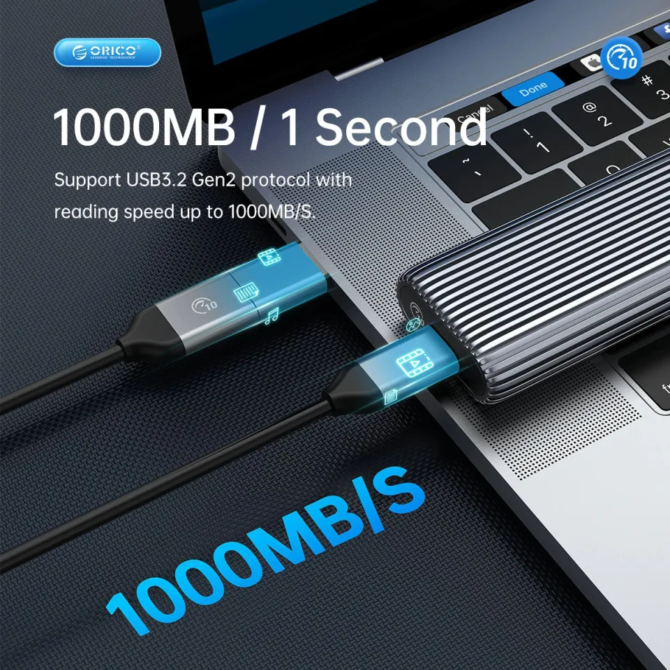 Orico Storage - Case - M.2 NVMe M-key 10 Gbps, Aluminium - AM2C3-G2-GY, photo 6