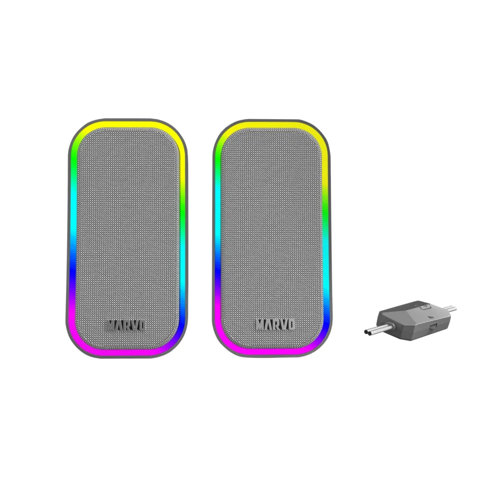 Marvo Gaming Speakers 2.0 6W Havoc 20 Grey - MARVO-SG-285-GY, photo 3