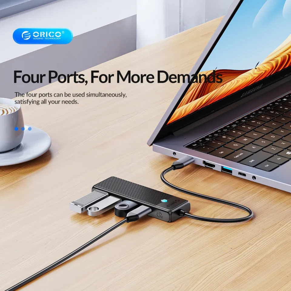 Orico USB3.1 HUB Type-C - 2 x USB3.0, 2 x USB-C - PAPW2AC-C3-05-BK-EP, photo 4