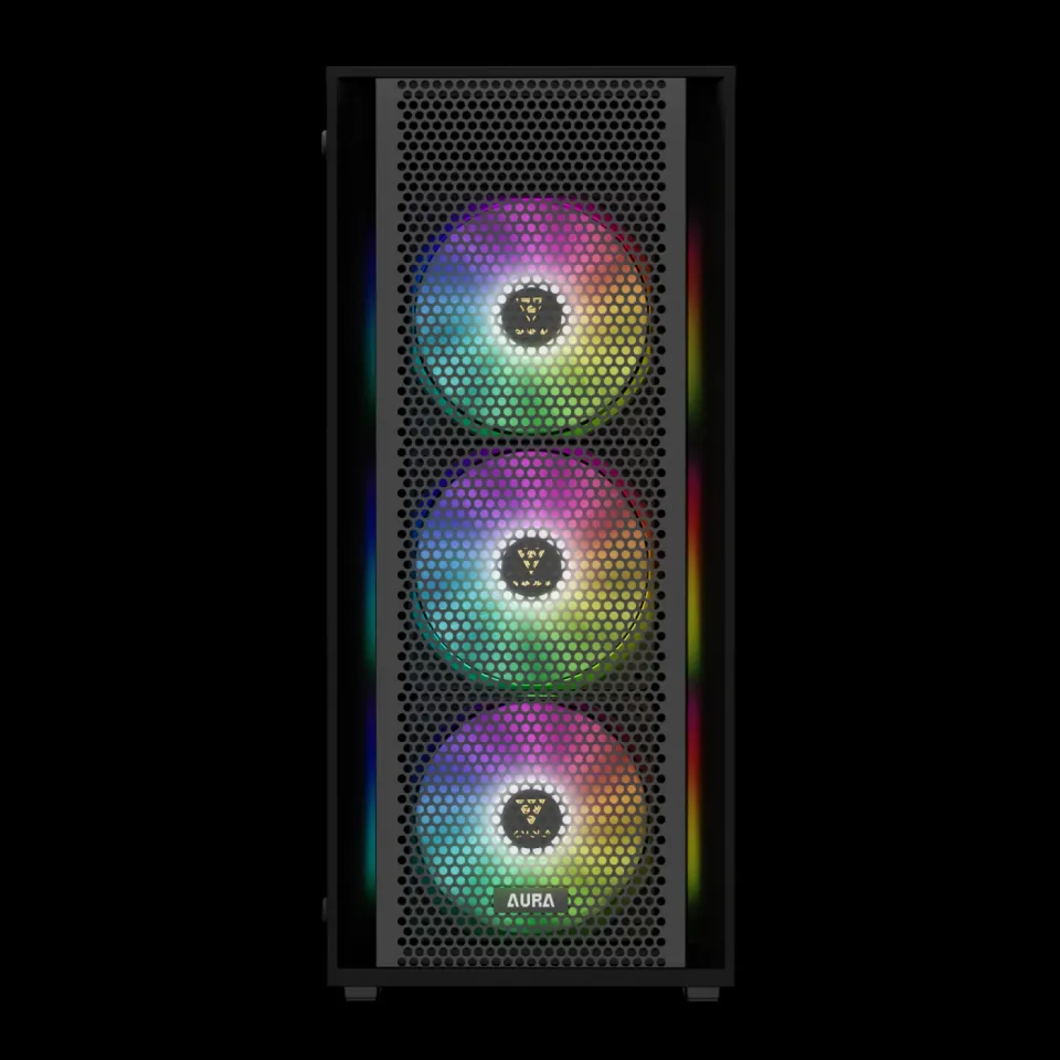 Gamdias Case ATX - AURA GC2 Elite - Mesh, RGB, Tempered Glass, foto 5