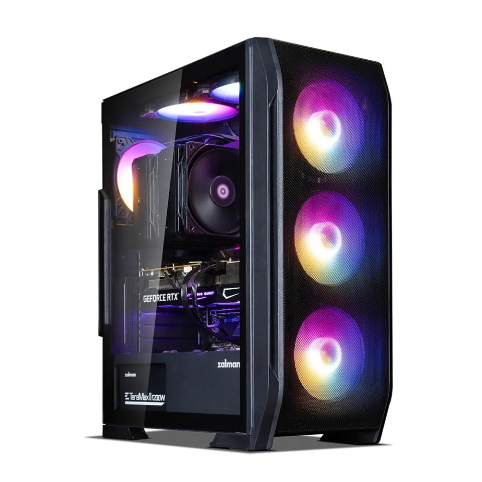Zalman Case ATX - N7 PLUS - 7 fans included, Tempered Glass, photo 2